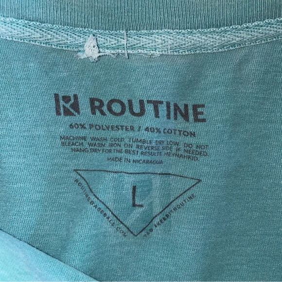 Routine Baseball Curveballs in Paradise Turquoise Short Sleeve Tee - Picture 4 of 4